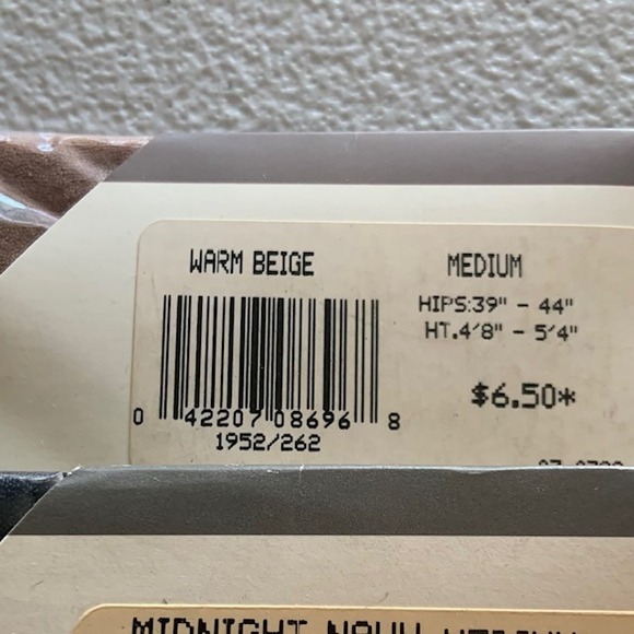 5PK Jockey For Her Control Top Pantyhose Size Medium Navy Taupe Beige NOS USA - Picture 6 of 7